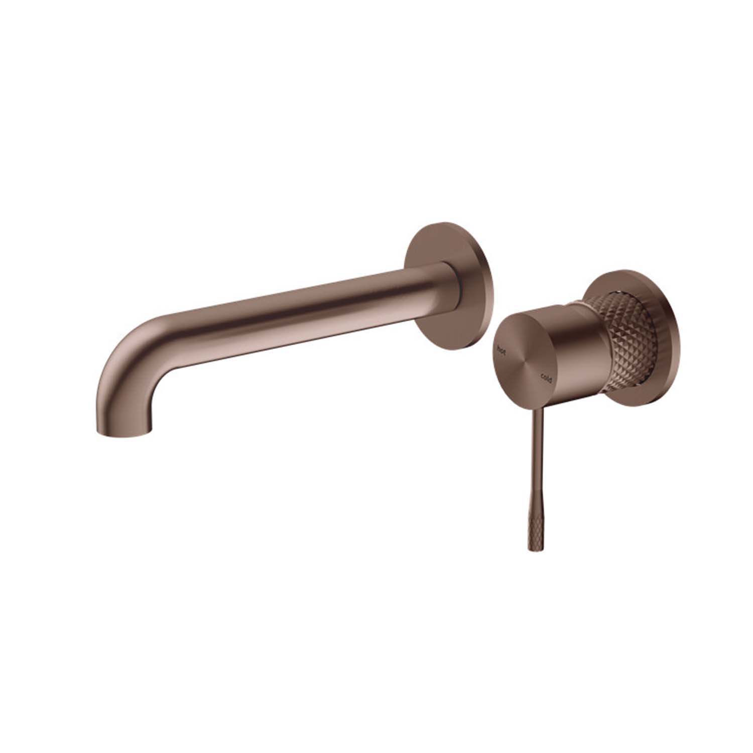 Basin mixer concealed ICONIC single lever mixer including base body in brushed copper