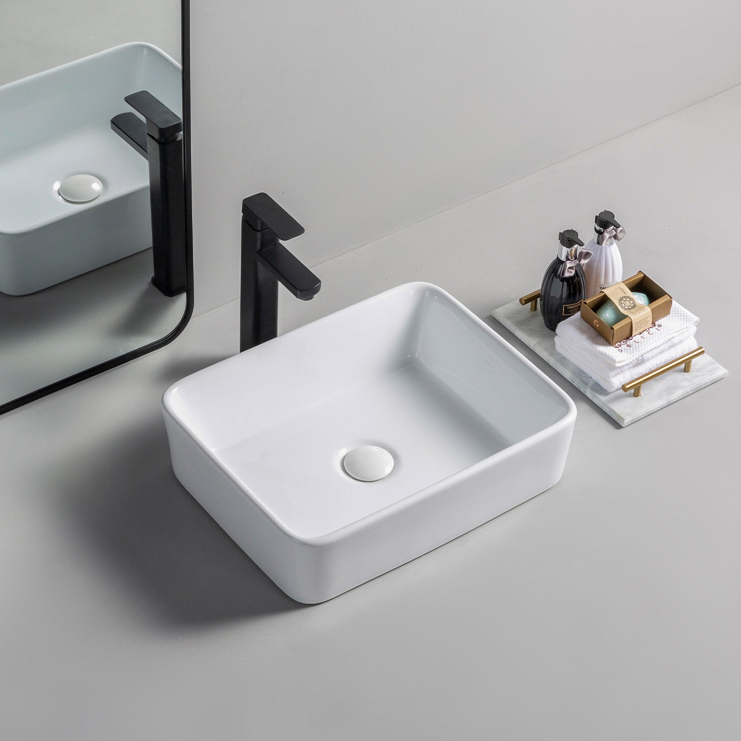 Umywalka ceramiczna Soho Brillant biała 48 cm