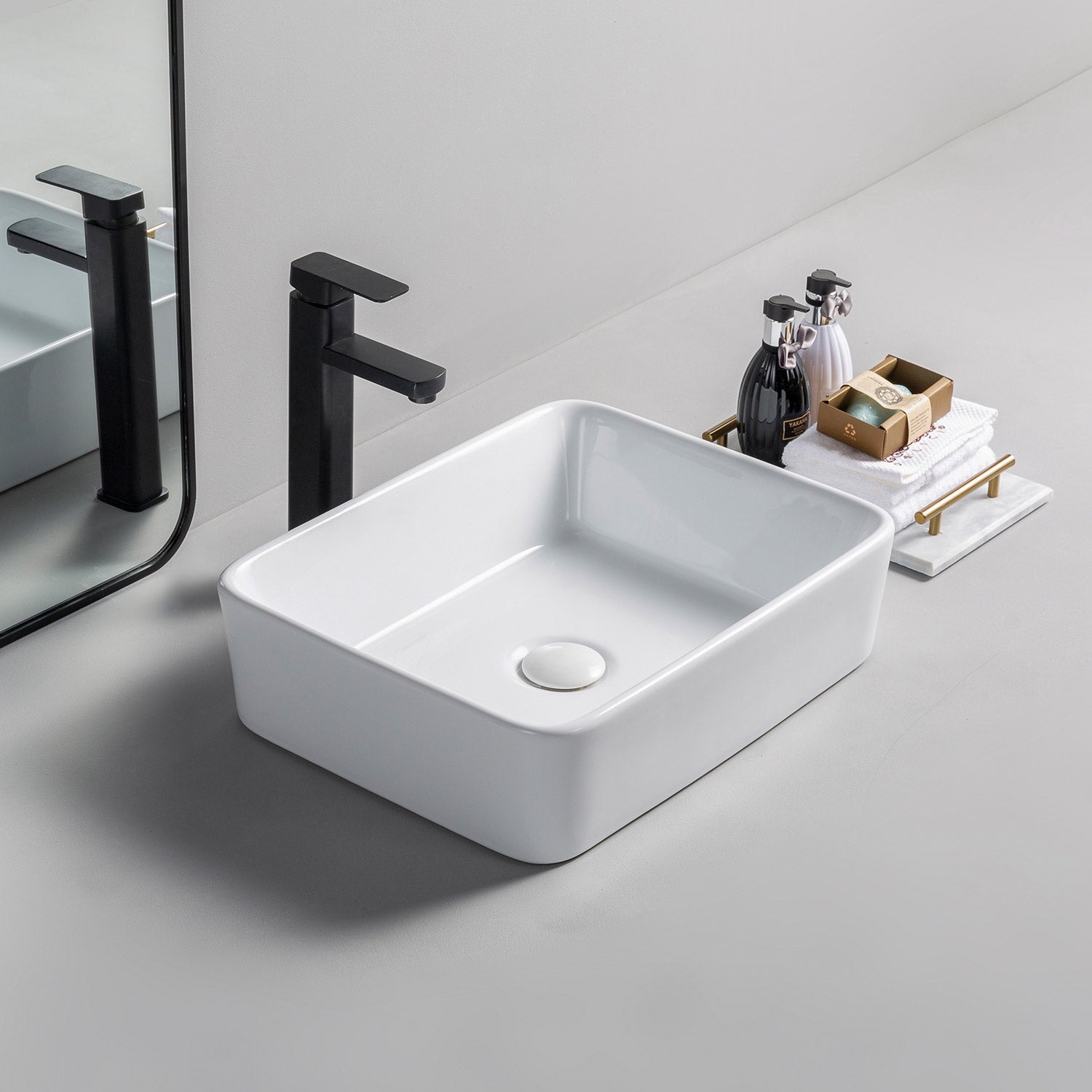 Umywalka ceramiczna Soho Brillant biała 48 cm