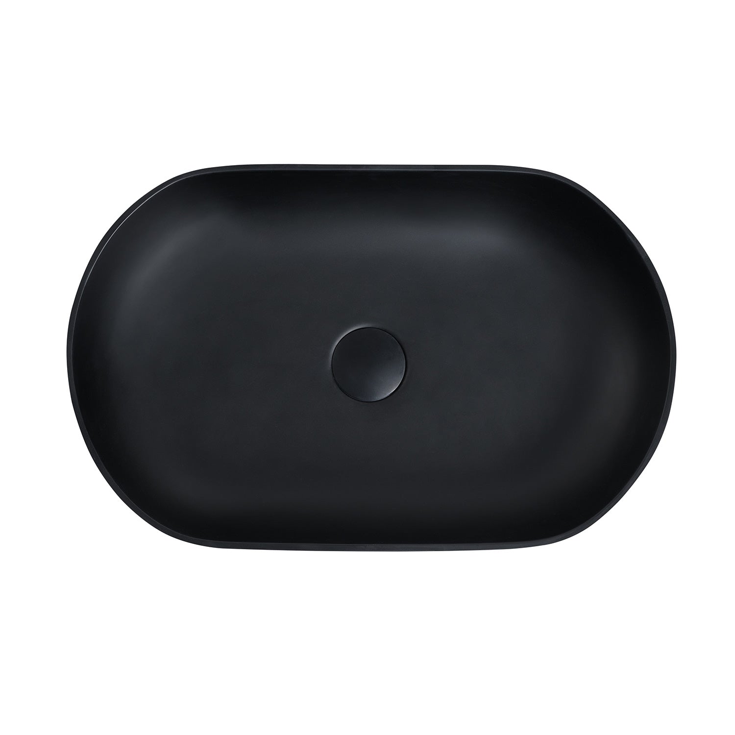 Mineral cast washbasin Soho 2.0 Black Matt 54 x 34 cm countertop washbasin